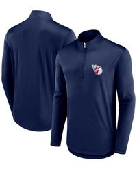 Fanatics - Navy Cleveland Guardians Quarterback Quarter-zip Top - Lyst