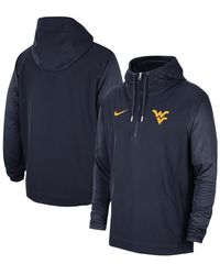 Nike - West Virginia Mountaineers 2023 Coach Half-zip Hooded Jacket - Lyst