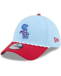 KTZ - Light Blue/red Chicago White Sox 2025 Fourth Of July 39thirty Flex Hat - Lyst