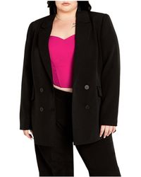 City Chic - Plus Size Oversized Alexis Blazer Jacket - Lyst
