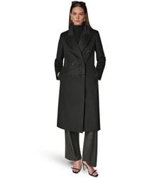 Donna Karan - Double Breasted Cashmere Wool Coat - Lyst