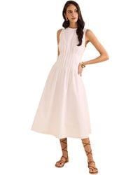 1.STATE - Sleeveless Pintuck Cotton Midi Dress - Lyst
