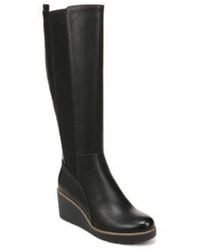 Naturalizer - Adrian Wide Calf Knee High Wedge Boots - Lyst