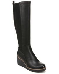 Naturalizer - Adrian Wide Calf Knee High Wedge Boots - Lyst