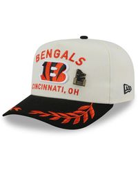 KTZ - Cream/black Cincinnati Bengals 2025 Nfl Draft A-frame 59fifty Fitted Hat - Lyst