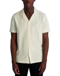 Karl Lagerfeld - Short Sleeve Knit Woven Shirt - Lyst