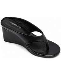 Therapy Australia - Sera Round Toe Wedge Thong Heel - Lyst