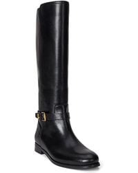 Ralph Lauren - Brooke Ii Burnished Leather Tall Boots - Lyst