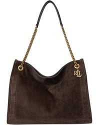 Ralph Lauren - Bradley Large Suede Shopper Tote Bag - Lyst