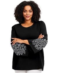 Avenue - Novelty Bell Sleeve Top - Lyst