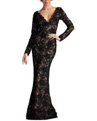 Tadashi Shoji - Beloit Ribbon Embroidered Gown - Lyst