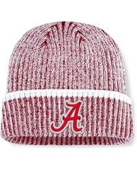 Fanatics - Crimson/white Alabama Crimson Tide Haze Cuffed Knit Hat - Lyst
