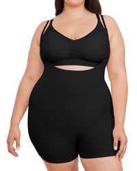 Shapermint Essentials - Open Bust Bodysuit Shaper Short 73005 - Lyst