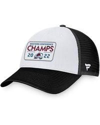Fanatics - Colorado Avalanche 2022 Western Conference Champions Locker Room Trucker Adjustable Hat - Lyst