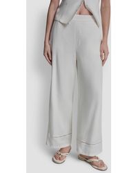 DKNY - Petite High Rise Pull-on Wide Leg Ankle Pants - Lyst