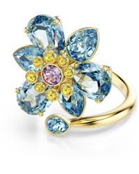 Swarovski - Idyllia Gold-tone Plated Open Ring - Lyst