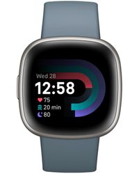 Fitbit - Versa 4 Waterfall Blue Platinum Smartwatch - Lyst