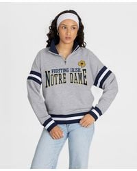 Gameday Couture - Gray Notre Dame Fighting Irish Hold The Line Quarter-zip Pullover - Lyst