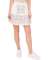 Cece - A-line Placed Print Ruffle Skirt - Lyst