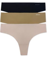 DKNY - 3-pk. Litewear Cut Anywear Thong Underwear Dk5026bp3 - Lyst