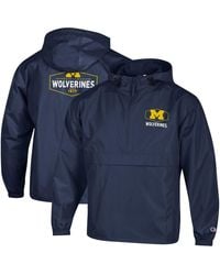Champion - Michigan Wolverines Delay Packable Half-zip Jacket - Lyst