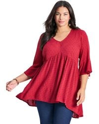 Avenue - Veronica Dobby Tunic - Lyst