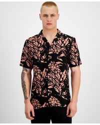 HUGO - By Boss Straight-fit Printed Button-down Shirt - Lyst