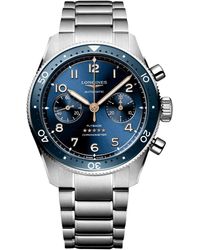 Longines - Swiss Automatic Chronograph Spirit Flyback Stainless Steel Bracelet Watch 42mm - Lyst