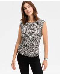 INC International Concepts - Short-sleeve Ruched Boatneck Top - Lyst