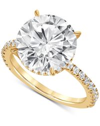 Badgley Mischka - Certified Lab Grown Diamond Hidden Halo Engagement Ring (4 Ct. T.w. - Lyst
