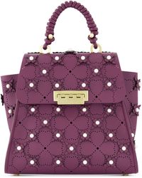 Zac Posen Eartha Convertible Leather Backpack - Purple