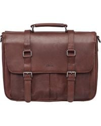 Mancini - Buffalo Collection Single Compartment Laptop Briefcase - Lyst