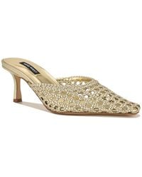 Nine West - Camenlaw Woven Kitten Heel Mules Pumps - Lyst