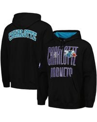 Mitchell & Ness - Distressed Charlotte Hornets Hardwood Classics Og 2.0 Pullover Hoodie - Lyst