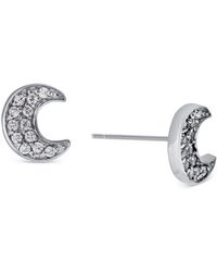 Giani Bernini - Cubic Zirconia (1/4 Ct. T.w.) Mini Moon Stud Earrings In Sterling Silver - Lyst