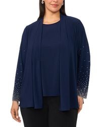 Msk - Plus-size Long-sleeve Round Neck Top - Lyst