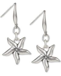 Patricia Nash - Silver-tone Seashore Starfish Drop Earrings - Lyst