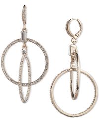 Givenchy - Pave Crystal Orbital Hoop Mismatch Drop Earrings - Lyst