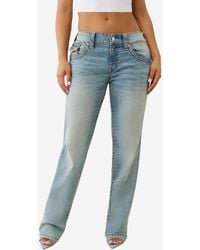 True Religion - Ricki Relaxed Big T Flap Jeans - Lyst