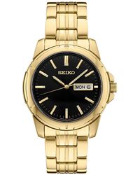 green emerald velvet dress Seiko SGF206 Men's Dress Yellow Gold Plated Stainless Steel Watch