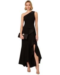 Adrianna Papell - Beaded One-shoulder Gown - Lyst