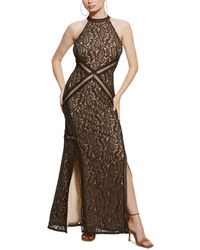 Guess - New Liza Lace Halter Sleeveless Gown - Lyst