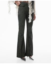 Mango - Flared Wool Suit Pants - Lyst