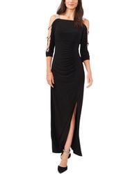 Msk - Jersey Cutout-sleeve Square-neck Gown - Lyst