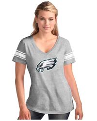 G-III 4Her by Carl Banks - Â Philadelphia Eagles First Pick Distressed V-neck T-shirt - Lyst