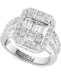 Effy - Effy Diamond Emerald Shaped Halo Cluster Engagement Ring (1-7/8 Ct. T.w. - Lyst