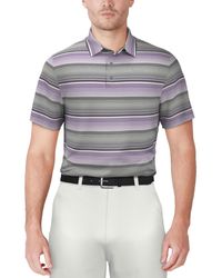 PGA TOUR - Linear Energy Textured Short Sleeve Performance Golf Polo Shirt - Lyst