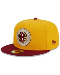 KTZ - Yellow/red Brooklyn Nets Fall Leaves 2-tone 59fifty Fitted Hat - Lyst