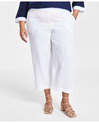 Charter Club - Plus Size 100% Linen Cropped Pants - Lyst