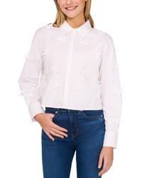 Cece - Princess Button-front Bow-detail Blouse - Lyst